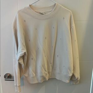 a new day Cream Embellished Crew Neck Sweater